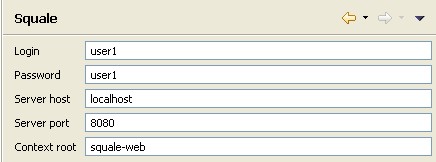 Squale preferences page